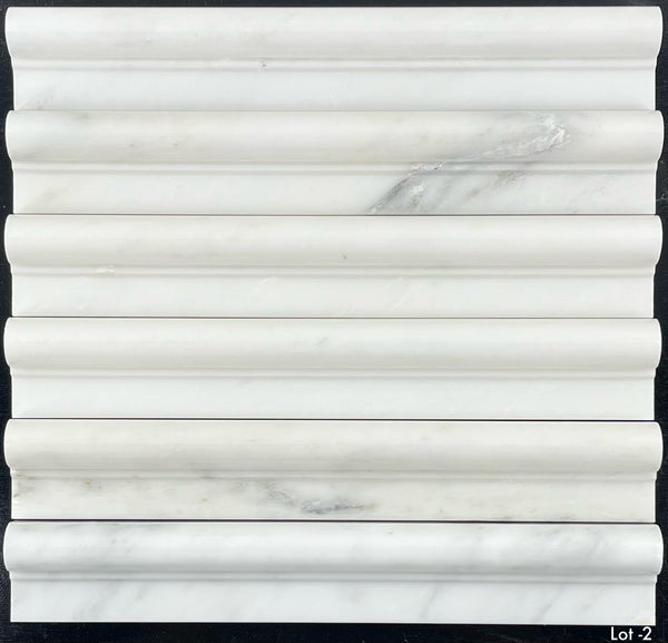 Pearl White Ogee Molding Polished - Elon Tile & Stone