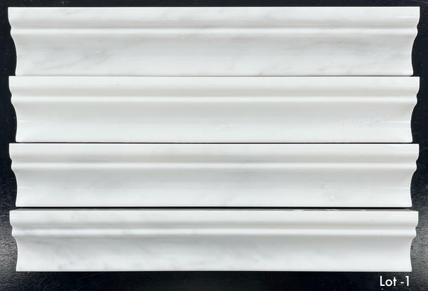 Pearl White Capital Molding Polished - Elon Tile & Stone