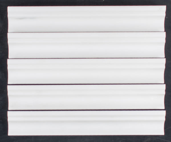 Pearl White Capital Molding Polished - Elon Tile & Stone