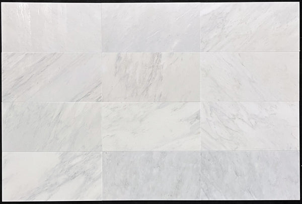 Pearl White 12" x 24" Polished - Elon Tile & Stone