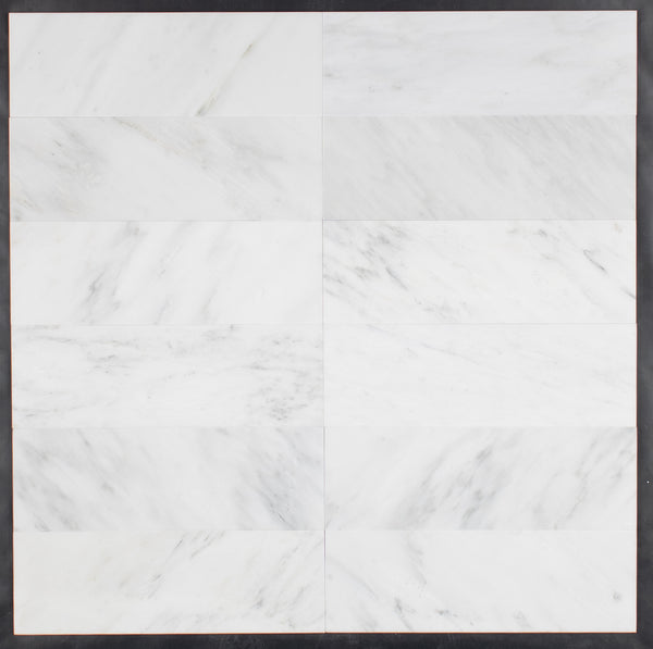 Pearl White 6" x 18" Honed