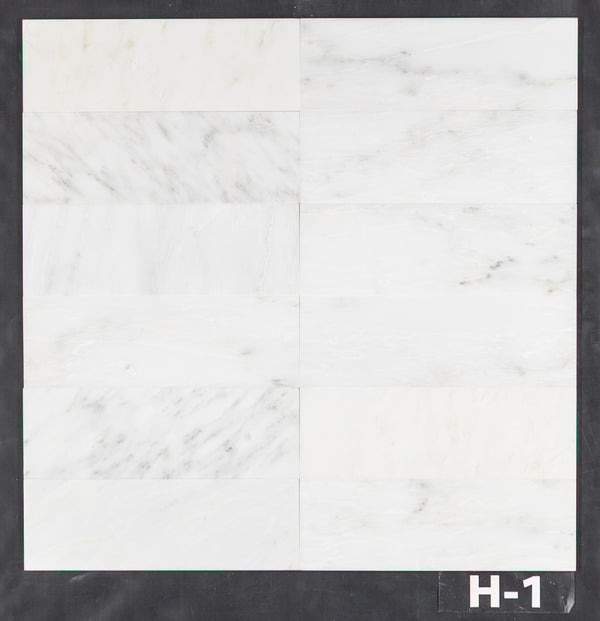 Pearl White 4" x 12" Honed - Elon Tile & Stone
