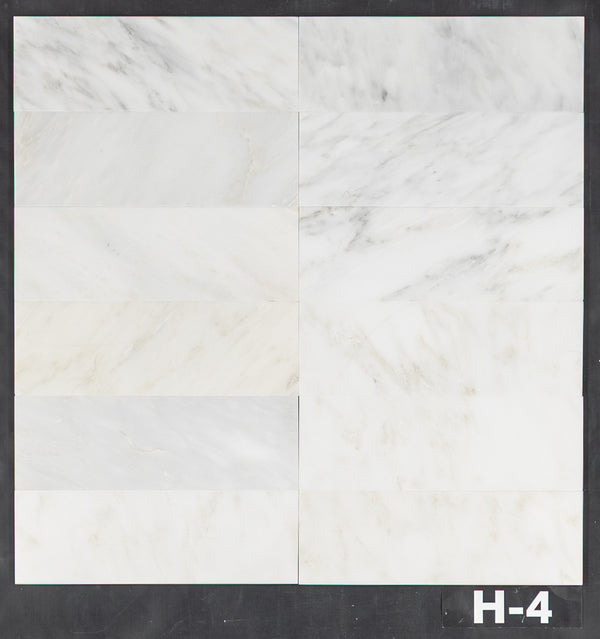 Pearl White 4" x 12" Honed - Elon Tile & Stone