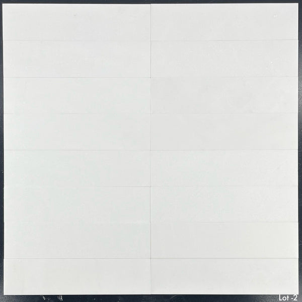 White Thassos 3" x 12" Honed