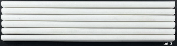 White Thassos Micro Pencil Molding Honed
