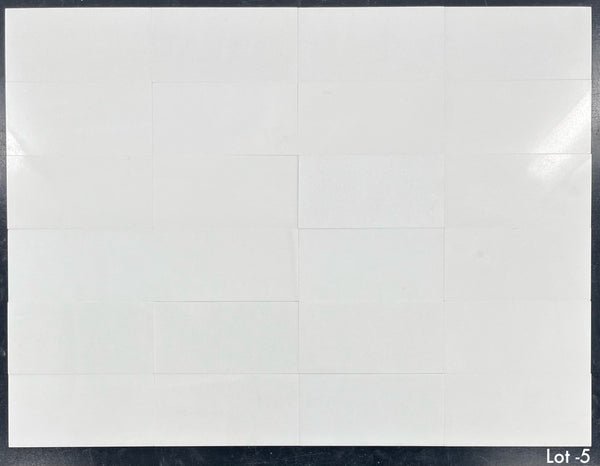 White Thassos 3" x 6" Polished