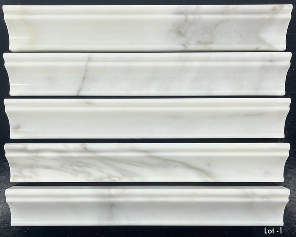 Calacatta Gold Capital Molding Polished - Elon Tile & Stone