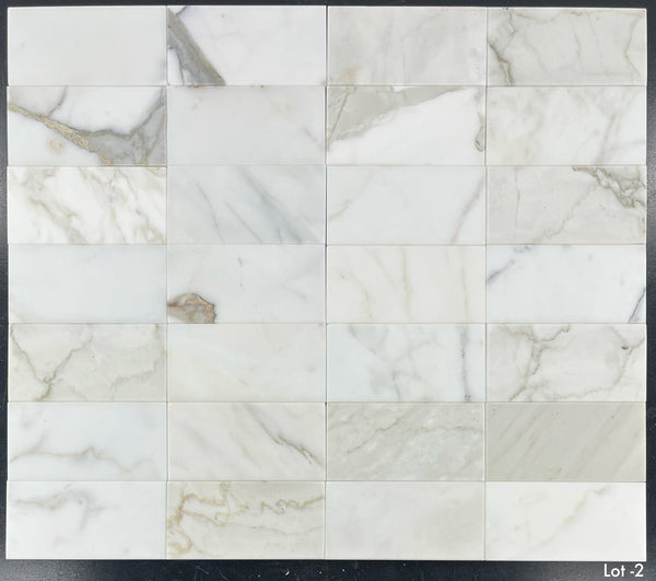 Calacatta Gold 3" x 6" Honed - Elon Tile & Stone
