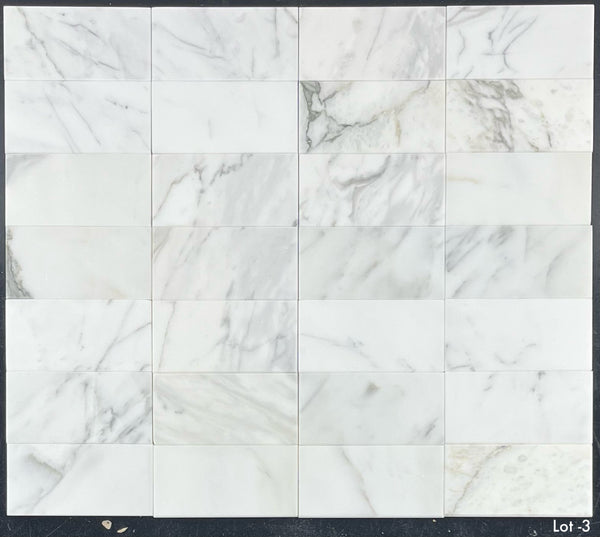 Calacatta Gold 3" x 6" Honed - Elon Tile & Stone