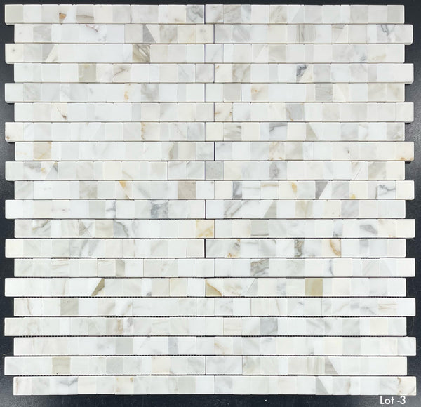 Calacatta Gold 1 1/4" Random Broken Joint Mosaic Honed