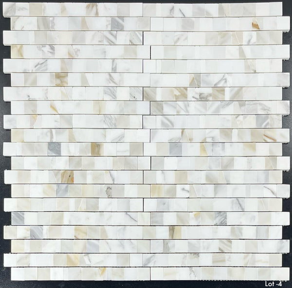 Calacatta Gold 1 1/4" Random Broken Joint Mosaic Honed