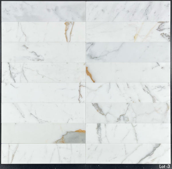 Calacatta Gold 3" x 12" Honed