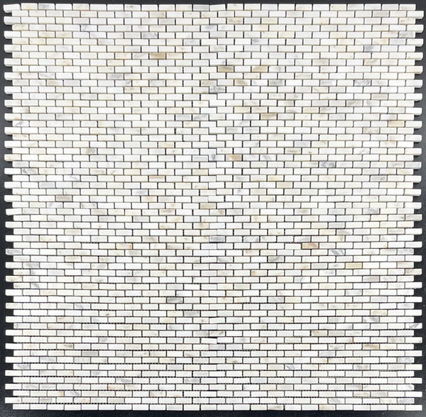 Calacatta Gold Micro Brick Mosaic Honed