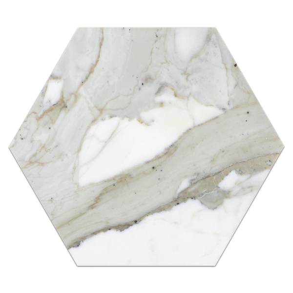Calacatta Gold 10 1/2" Hexagon Honed