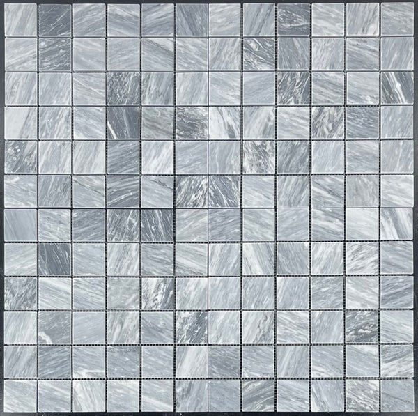 Bardiglio Nuvolato 2" x 2" Square Mosaic Honed