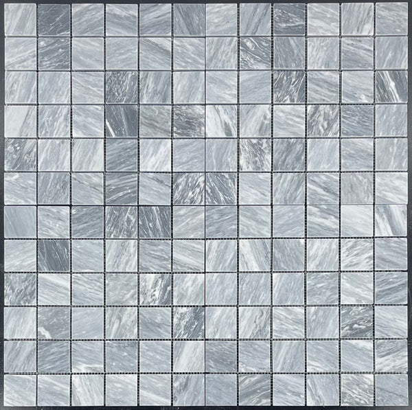 Bardiglio Nuvolato 2" x 2" Square Mosaic Honed