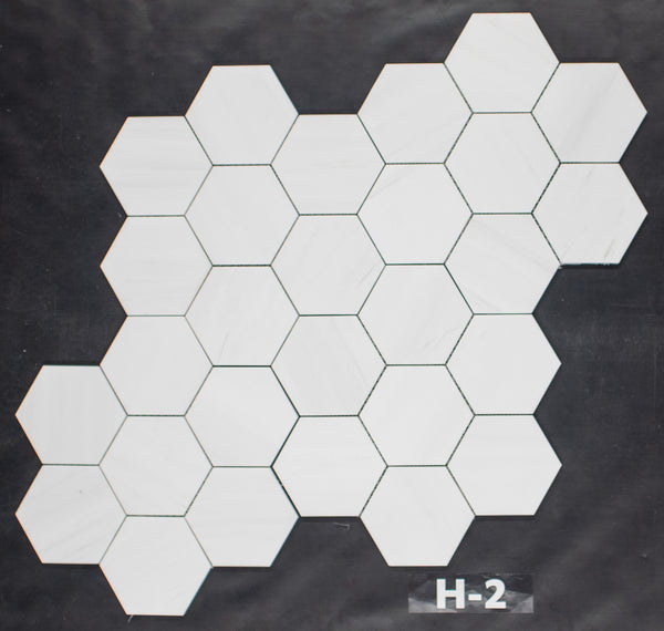 Dolomite 5" Hexagon Mosaic Honed