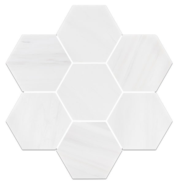 Dolomite 5" Hexagon Mosaic Honed