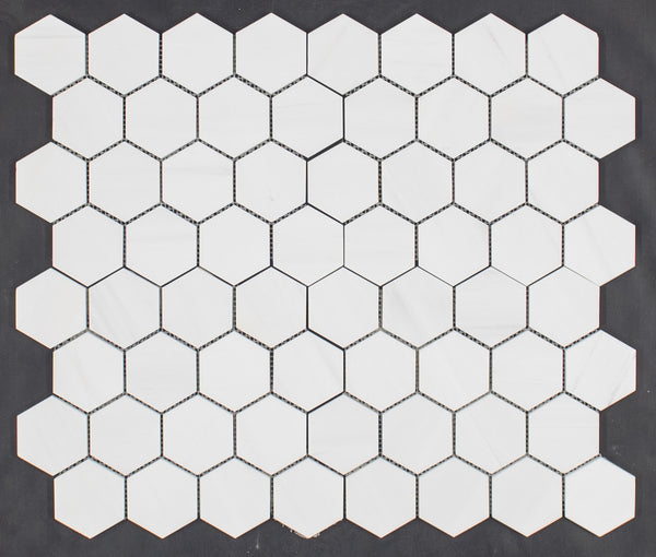 Dolomite 3" Hexagon Mosaic Honed