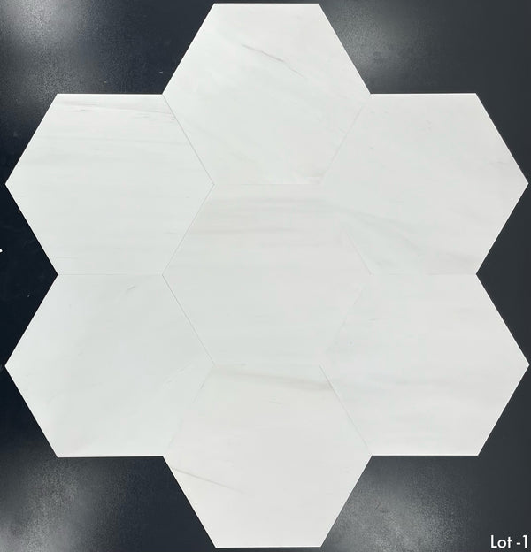 Dolomita Premium 10 1/2" Hexágono Pulido