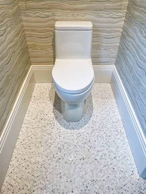 Pearl White 1/2" Rounds Mosaic Polished - Elon Tile & Stone