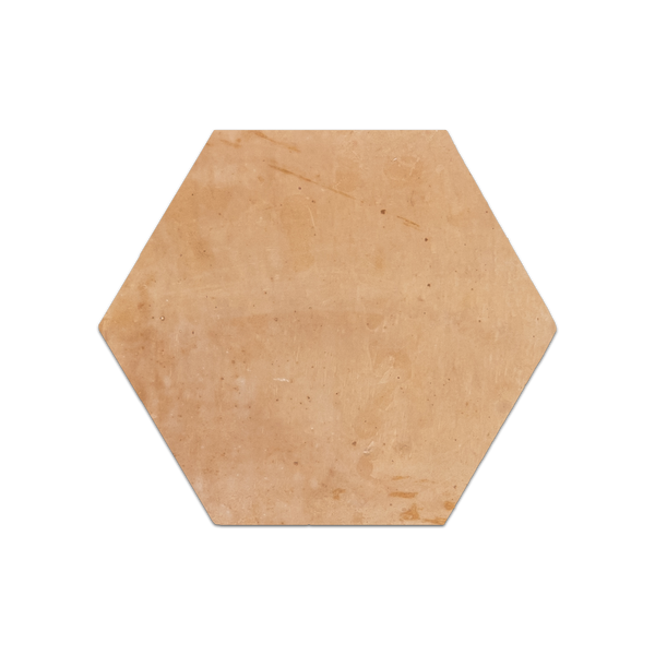 Antique Birch Stained Terracotta 8" Hexagon Clear Semi Gloss