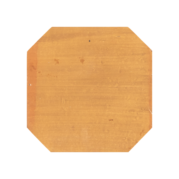 Chocolate Stained Terracotta 8" Octagon Clear Semi Gloss