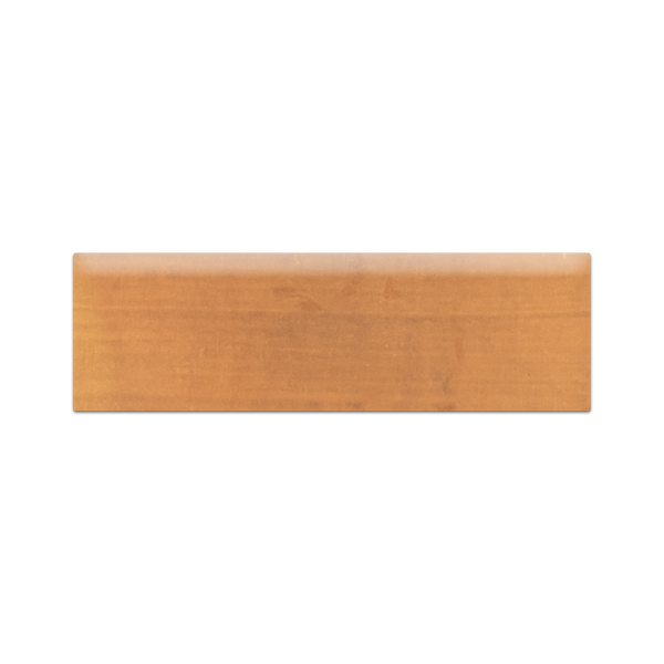 Chocolate Stained Terracotta 4" x 12" Base Molding Clear Semi Gloss