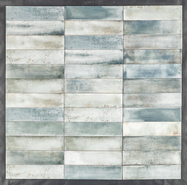 Porcelana brillante Timeless Green de 3" x 12"