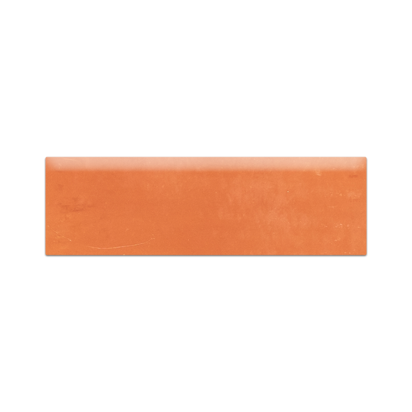 Brick Red Stained Terracotta 4" x 12" Base Molding Clear Semi Gloss