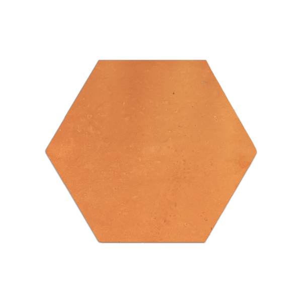 Saltillo Terracotta 8" Hexagon Clear Semi Gloss
