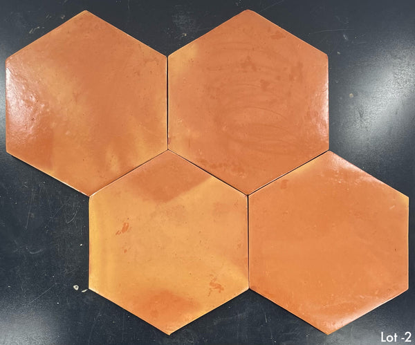 Saltillo Terracotta 12" Hexagon Clear Semi Gloss