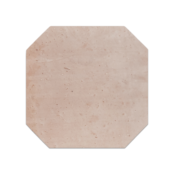 White Wash Stained Terracotta 8" Octagon Clear Semi Gloss