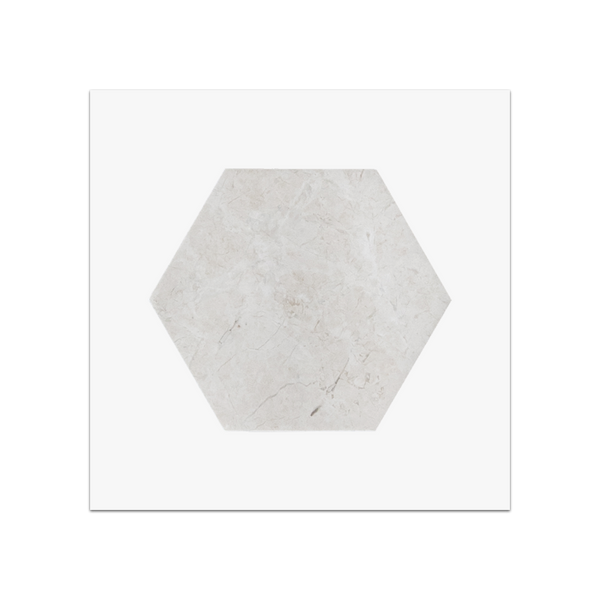 S132 - Alba Nova 5" Hexagon Mosaic Honed Swatch Card