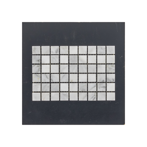 S238P - Bianco Carrara 5/8" Square Mosaic Polished Swatch Card