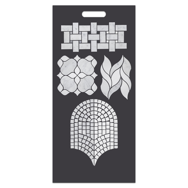 Bianco Carrara Slim Handheld Design Board (D)