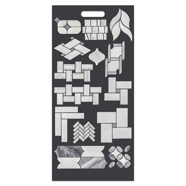 Pearl White Slim Handheld Mosaic Board