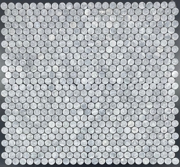 Pacific Gray 1" Rounds Mosaic Polished - Elon Tile & Stone