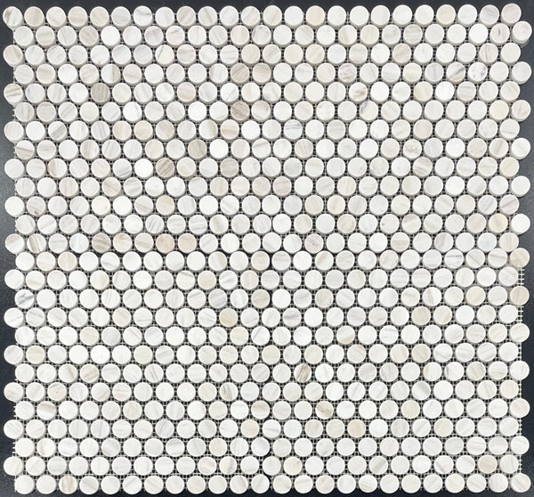 Vena D'Oro 1" Rounds Mosaic Honed