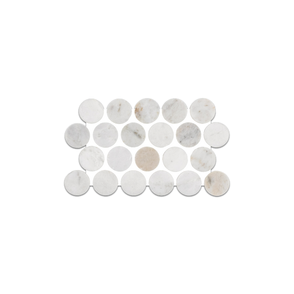 Loose Swatch - Bianco Oro 1" Rounds Honed