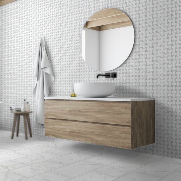 Glacial White 12" x 24" Honed
