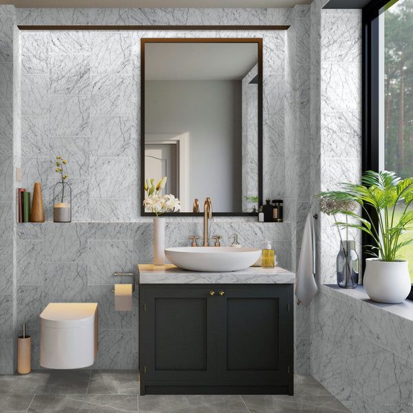 Bianco Carrara 12" x 12" Honed - Elon Tile & Stone