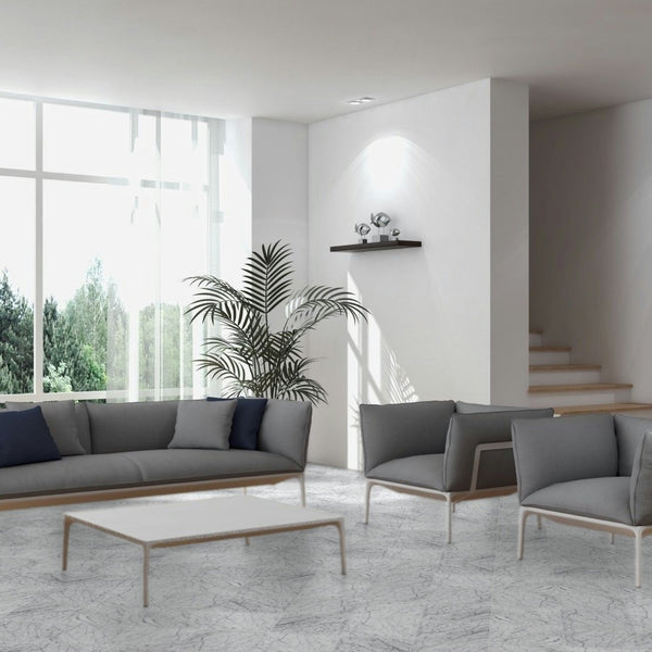 Bianco Carrara 12" x 12" Honed - Elon Tile & Stone