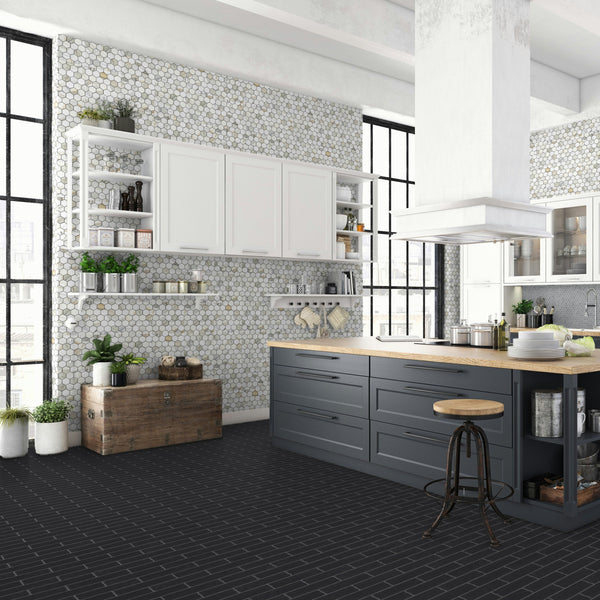 Calacatta Gold 2" Hexagon Mosaic Honed - Elon Tile & Stone