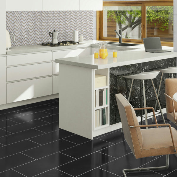 Espiga Bianco Oro con mosaico de aluminio dorado pulido