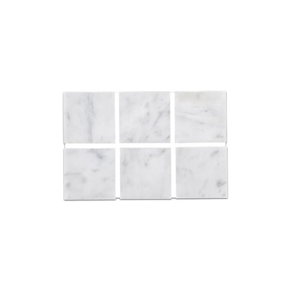 Loose Swatch - Bianco Carrara 2" Square Mosaic Polished