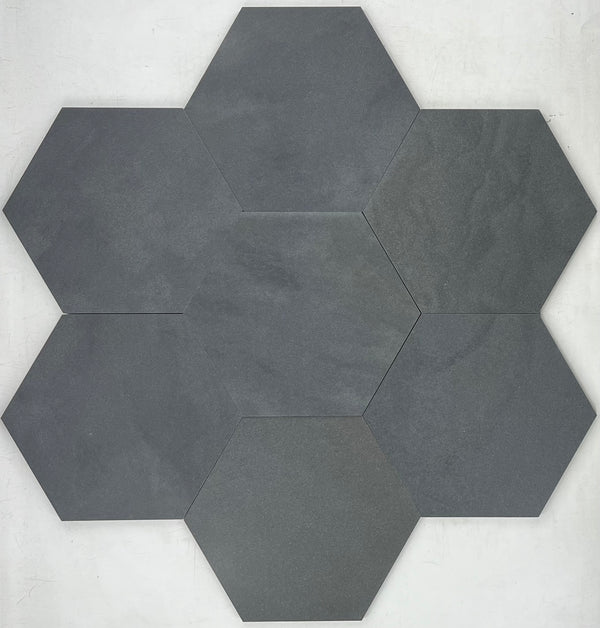 Grey Basalt 10 1/2" Hexagon Honed