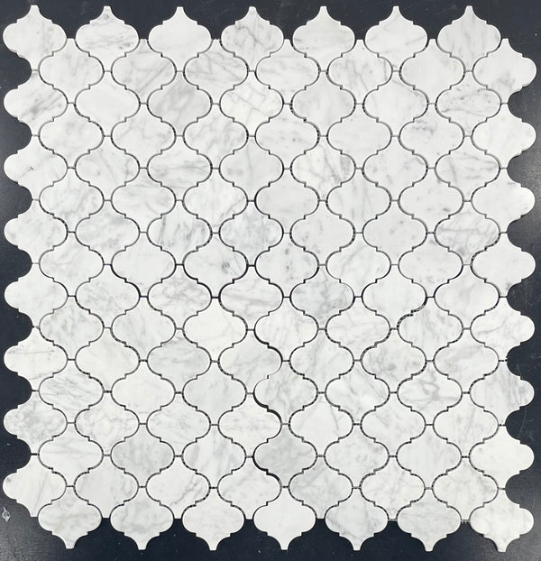 Bianco Carrara 3" Lantern Mosaic Polished