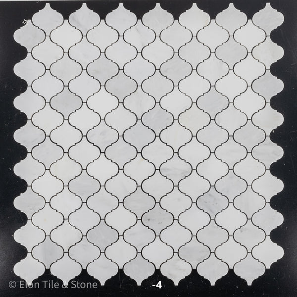 Pearl White 3" Lantern Mosaic Polished - Elon Tile & Stone