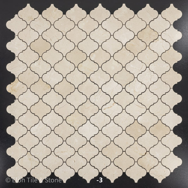 Crema Marfil 3" Lantern Mosaic Polished - Elon Tile & Stone